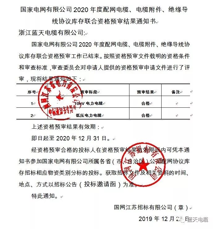 Good news: Lantian Cable 